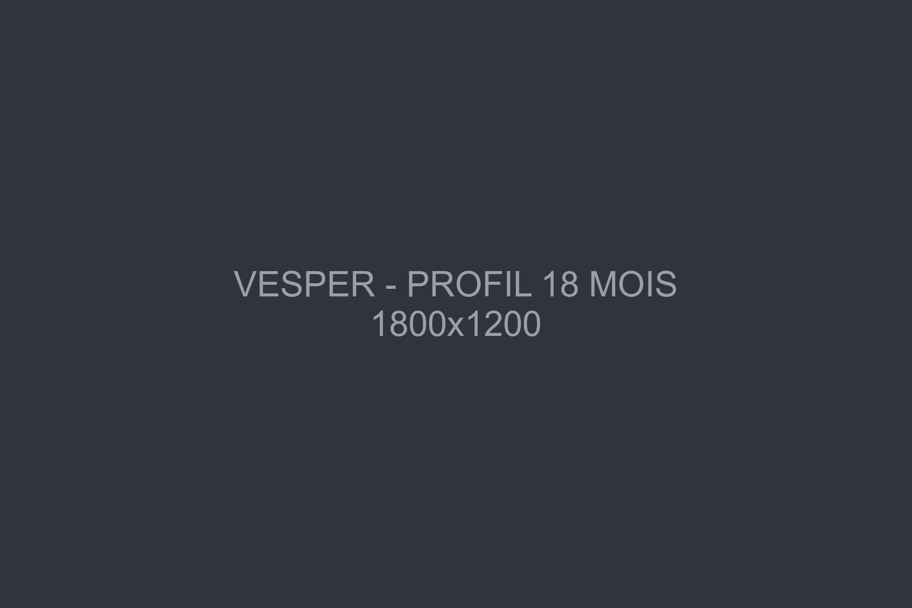 Vesper de profil, jeune silhouette fine, fourrure en cours de densification